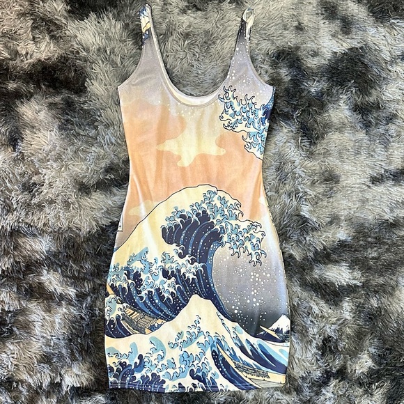 Black Milk Great Wave Bodycon Dress XS Museum Piece - Picture 4 of 8